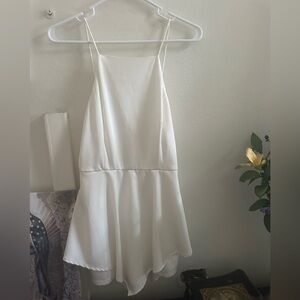 Casual White Sleeveless Dress